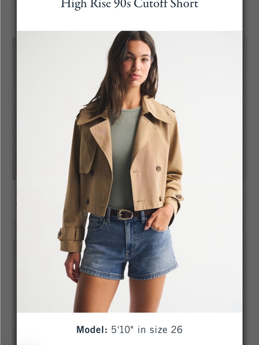 Abercrombie High-Rise Relaxed Cutoff Shorts